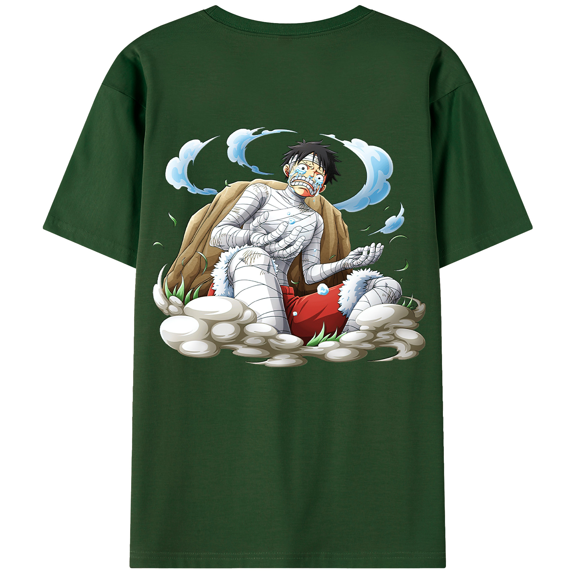 ワンピース モンキー・D・ルフィ ONE PIECE Monkey D. Luffy 綿100％半袖Tシャツ（背面プリント）
